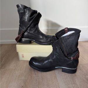A.S.98 Black and Brown Leather Boots